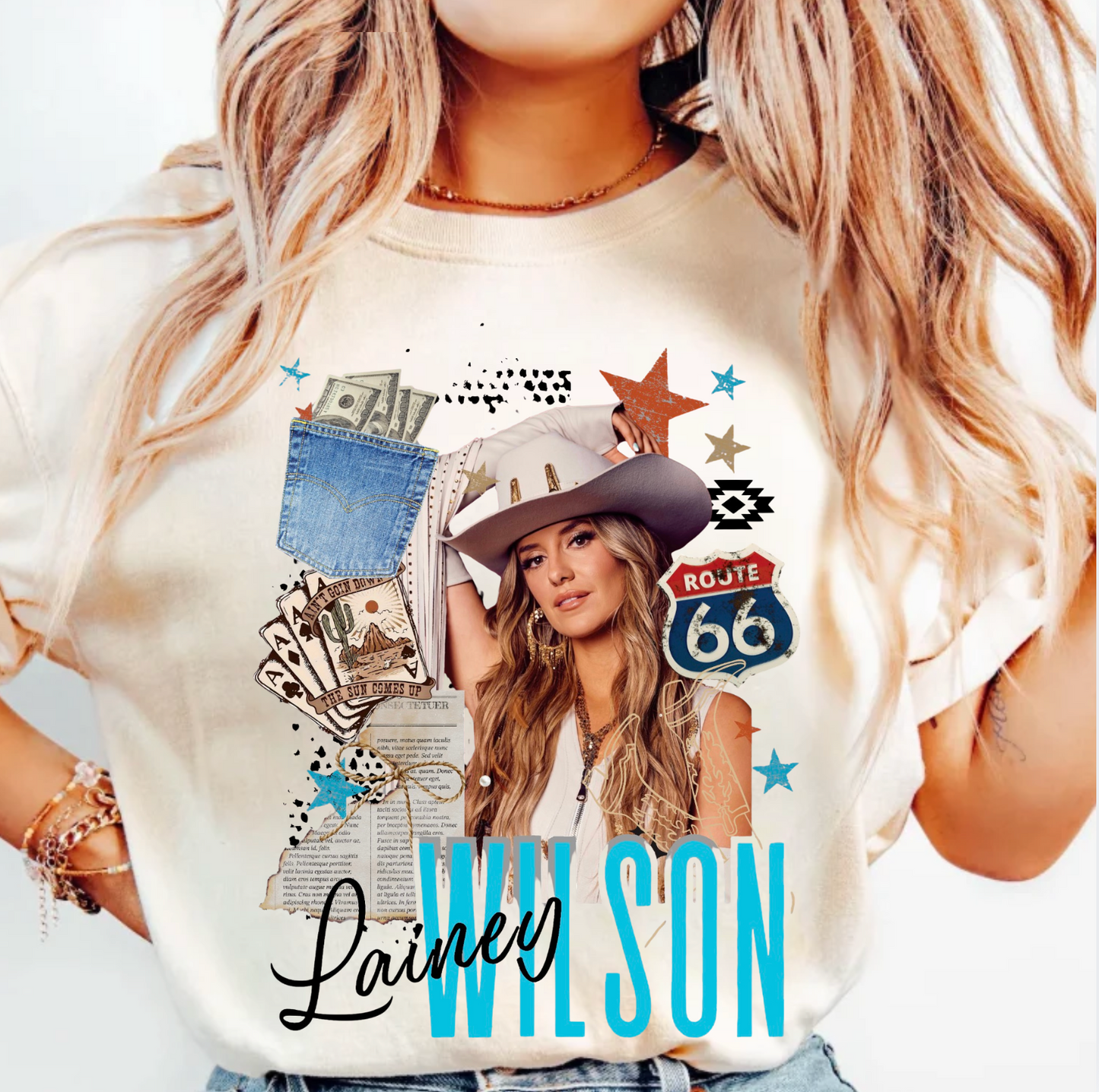 Lainey Wilson Collage Graphic TShirt