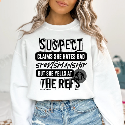 Wrestling Mom Suspect Claim Shirt